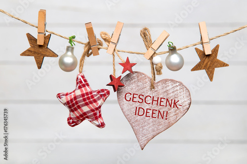 Geschenkeideen-Weihnachtlicher Hintergrund Tableau sur Toile