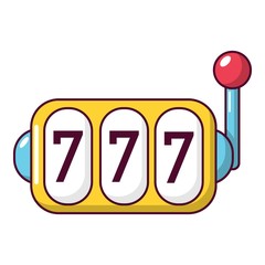 Poster - Slot machine icon, cartoon style