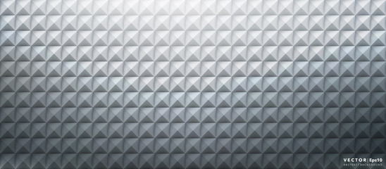 Wall Mural - Abstract vector wide screen background. Silver geometric background. Metallic background. Vector illustration. Eps10.