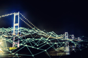 Leinwandbilder - Communication network and infrastructure.