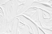 A White Background With A Wave Pattern. Texture Of The Painted Surface.