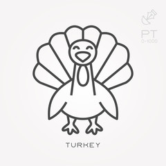 Line icon turkey