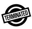 Terminated rubber stamp. Grunge design with dust scratches. Effects can be easily removed for a clean, crisp look. Color is easily changed.