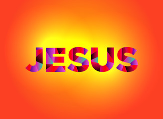 Wall Mural - Jesus Theme Word Art Illustration