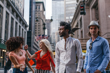Group Of Friends In The Streets Of New York