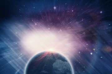 Poster - Composite image of light with a white background