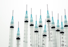 Group Of Syringes On White Background