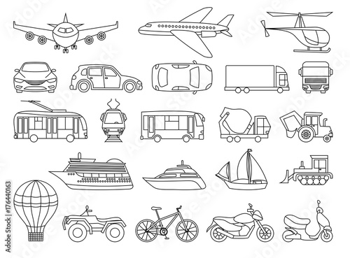 Toy Transport Set To Be Colored Coloring Book To Educate