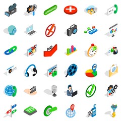 Poster - Science exploration icons set, isometric style