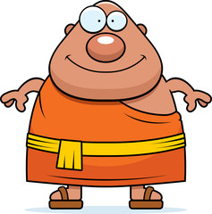 Poster - Happy Cartoon Buddhist Monk