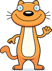 Sticker - Cartoon Cat Waving