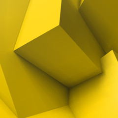 Poster - Abstract geometric background with overlapping cubes