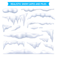 Wall Mural - Snow Capes And Piles Set