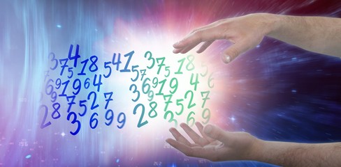 Poster - Composite image of cropped hands of man gesturing