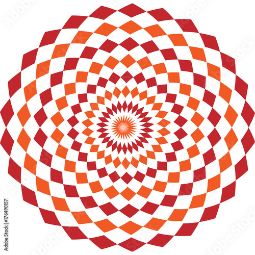 Simple Geometrical Pattern With Rhombuses Orange And Red Kaleidoscope Vector Mandala Art Buy This Stock Vector And Explore Similar Vectors At Adobe Stock Adobe Stock The kaleidoscope mandala bag is of a practical size with a bit of depth and enough space for a mobile phone, wallet, keys, lipstick and even a small book. adobe stock
