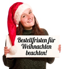 Poster - Bestellfristen für Weihnachten beachten