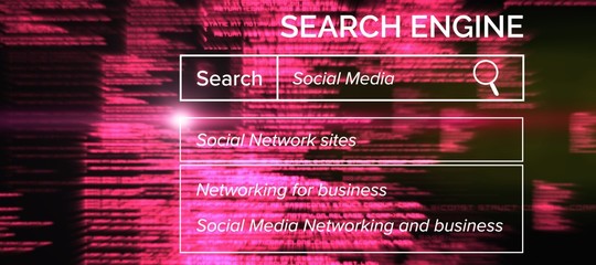 Poster - Composite image of digital image of search engine logo