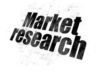 Marketing concept: Market Research on Digital background