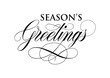 Seasons Greetings Inscription With Flourishes