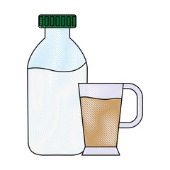 Wall Mural - milk bottle icon