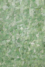 Closeup Of Green Tiles On Urban Wall