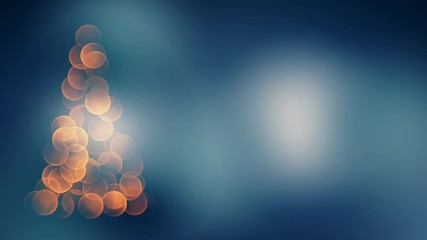 Wall Mural - Defocused christmas tree with colorful lights bokeh. 4k