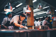 © ADDICTIVE STOCK - Chef decorating special dishes.