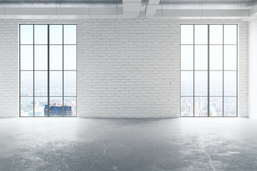 Poster - White brick room front