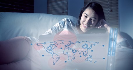 Poster - Composite image of global business interface