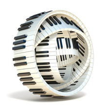 Abstract Piano Keys 3D