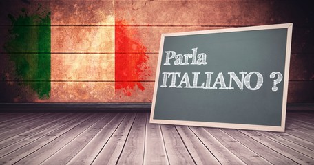 Poster - Composite image of parla italiano