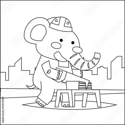 Download Cute Animal Cartoon Coloring Book For Children Series Drawing And Coloring Practice For Kid Stock Vector Adobe Stock
