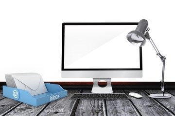 Poster - A computer over a desk 
