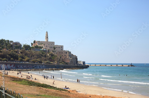 Zdjęcie XXL Widok Jaffy z nabrzeża Tel Awiwu