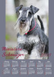 Wall Calendar Poster for 2018 Year with photo dog. Week Starts Sunday