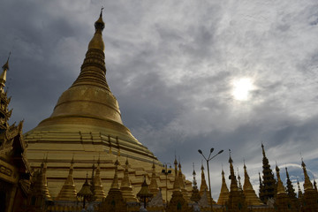 The national religious symbol of Burmese people. It's the shwedagon Pagoda with its golden stupa