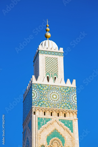 Plakat Wierza od Hassan II Meczetowego Casablanca Maroko