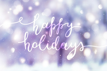 Wall Mural - happy holidays lettering