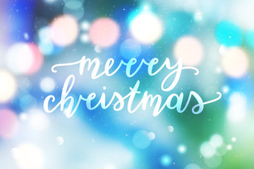 Poster - merry christmas lettering