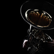 Tuba brass instrument. Wind music instrument