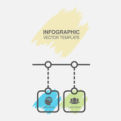 Vector infographic template for diagram, graph, presentation, chart, business concept with 2 options.