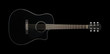 © Primastock - Musical instrument - Black acoustic guitar cutaway
