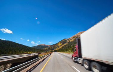 Wall Mural - large freight truck on highway