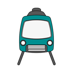 Sticker - Tranvia public service icon vector illustration graphic design