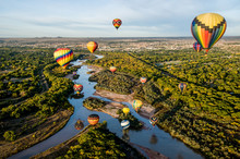 Hot Air Balloons Over The Rio Grande