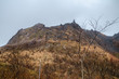 Panoramic view of Mount Usu. Mount Usu is an active stratovolcano in the Shikotsu-Toya National Park, Hokkaidō, Japan. It has erupted four times since 1900. To the north lies Lake Toya.