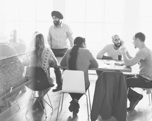 Wall Mural - Diverse group of people in a seminar