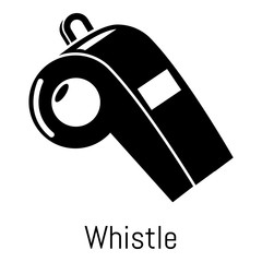 Wall Mural - Whistle icon, simple black style