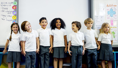 Wall Mural - Happy kids at elementary school