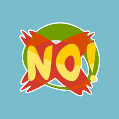 Poster - No Sticker Social Media Network Message Badges Design Vector Illustration